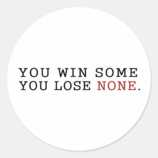 Je wint er een paar, je verliest er geen ronde sticker