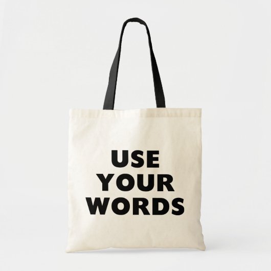 Je woorden gebruiken tote bag (Voorkant)