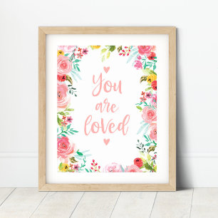 Je wordt bemind kinderkamer kunstprint poster