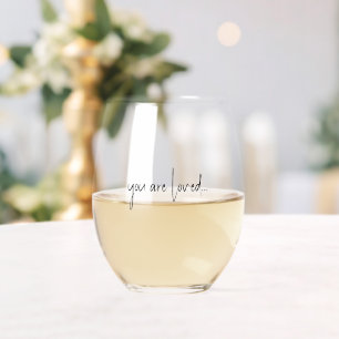 Je wordt bemind Trouwcadeau Wijnglas Zonder Voet