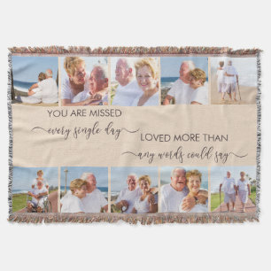 Je wordt gemist Amandel Ter liefdevolle herinnerin Deken