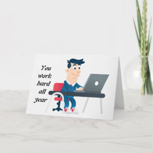 JE WORDT GEWAADEERD WERKGERELATEERD KERST KAART