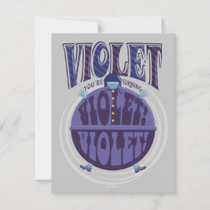 Je wordt paars, Violet! Notitiekaartje