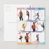Je wordt zo bemind 9 foto-collage & naam briefkaart (Voorkant / Achterkant)