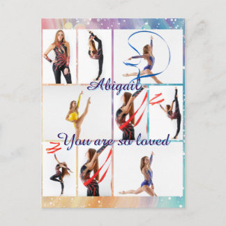 Je wordt zo bemind 9 foto-collage & naam briefkaart