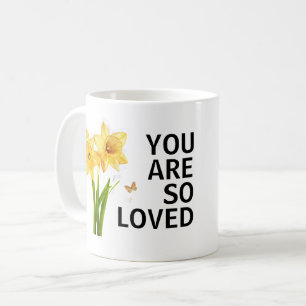 Je wordt zo bemind bloemendecor christelijk koffiemok