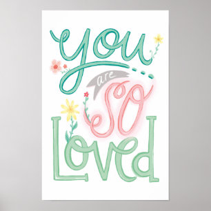 Je wordt zo bemind kinderkamer muur kunst print