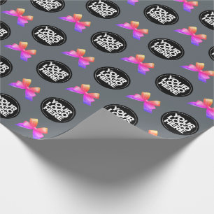 Je zakelijke Logo aangepaste regenboog grijs Cadeaupapier