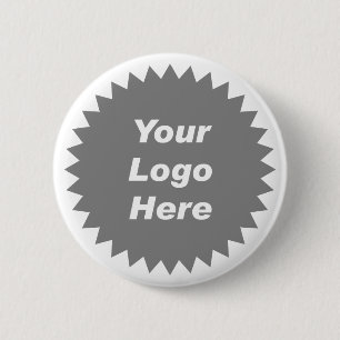 Je zakelijke logo hier ronde button 5,7 cm