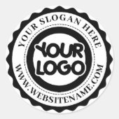 Je zakelijke Logo Ronde Sticker (Voorkant)