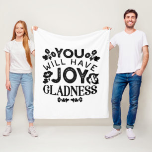 Je Zal Blijdschap en Vreugde Hebben Inspirerende S Fleece Deken