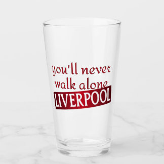 Je zal nooit alleen lopen Liverpool Glas
