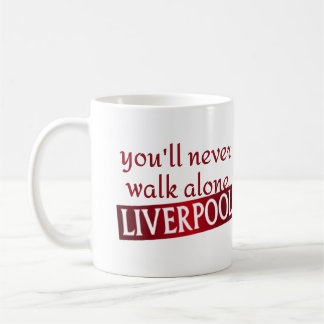 Je zal nooit alleen lopen Liverpool Koffiemok