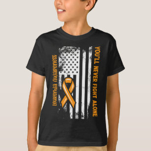 Je Zal Nooit Alleen Vechtent Bloedkanker Leukemie T-shirt