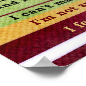 Je zegt: God zegt Inspirerend Bijbelversen Poster (Hoek)