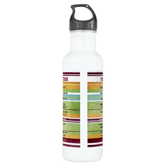 "Je zegt/God zegt" Inspirerend Bijbelversen Waterfles (Achterkant)