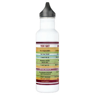 "Je zegt/God zegt" Inspirerend Bijbelversen Waterfles