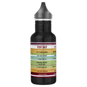 "Je zegt/God zegt" Inspirerend Bijbelversen Waterfles