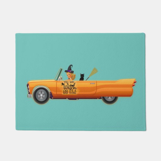 Je zegt heks als een slecht ding deurmat (Voorkant)