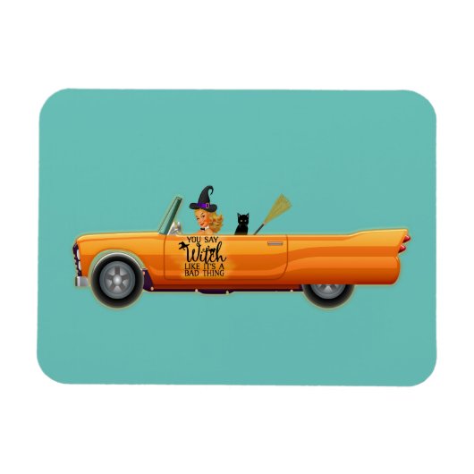 Je zegt heks als het is een slechte zaak Halloween Magneet (Horizontaal)