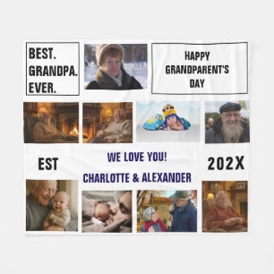 Je zei: Beste Opa Aller Tijden Foto Collage Fleece Deken