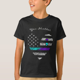 Je zelfmoordpreventie bewustzijn zelfmoordwandelin t-shirt
