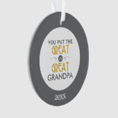 Je zet de Grote in de Grote Opa Ornament (voorkant)