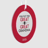 Je zet de Grote in Grote Oma Ornament (voorkant)