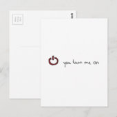 Je zet me aan briefkaart (Voorkant / Achterkant)