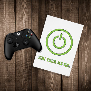 Je zet me aan op video Gamer Valentijnsdag Kaart