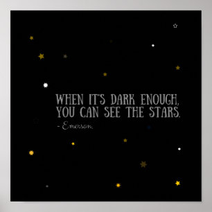 Je ziet de sterren Emerson quote Poster