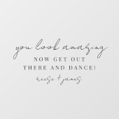 "Je ziet er geweldig" Bruiloft Gast Badkamer Spieg Raamsticker (Vel)