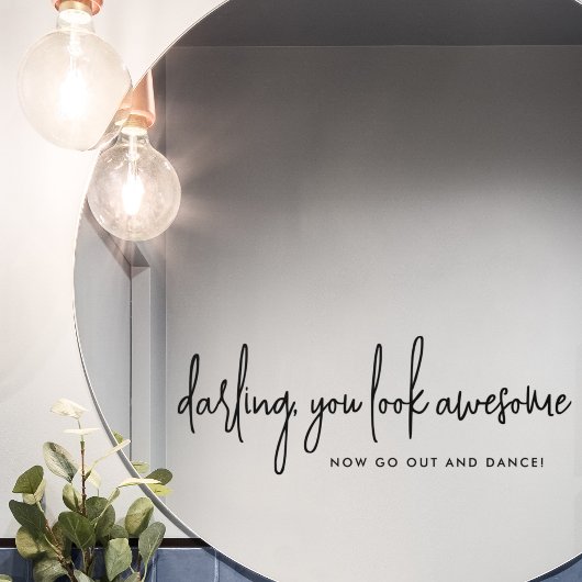 Je ziet er Geweldige uit Go Dance Black Wedding Ba Raamsticker