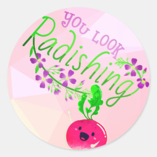 Je ziet er Radishing uit - Punny Garden Ronde Sticker