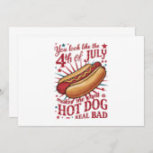 Je ziet eruit als 4 juli maakt me een hotdog kaart (Voorkant / Achterkant)