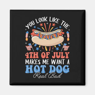 Je ziet eruit als de 4 juli hotdog Amerikaanse Man Magneet