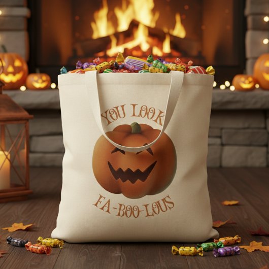 Je ziet FaBooLous Halloween Tote Bag