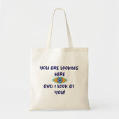 Je ziet hier grappige tekst tote bag (Voorkant)