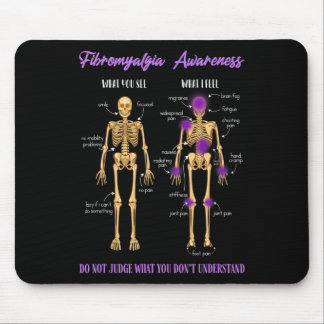 Je ziet wat ik voel skelet fibromyalgie bewustzijn muismat