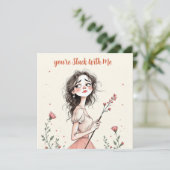 Je Zit Aan Me Vast Feestdagenkaart (Staand voorkant)