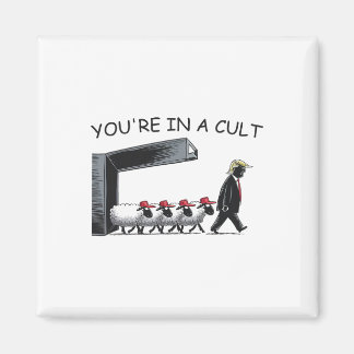 Je Zit In Een Cult - Grappig Anti Trump Magneet
