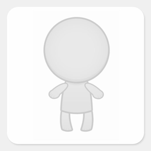 Je zombie op een sticker! vierkante sticker (Voorkant)