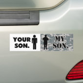 Je zoon Mijn zoon Militaire Mam Bumpersticker (Op auto)
