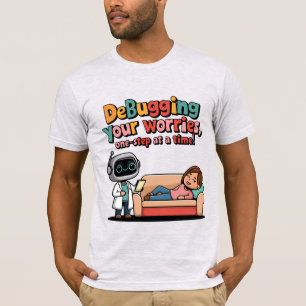 Je zorgen debuggen, één byte tegelijk Grappige Ai T-shirt