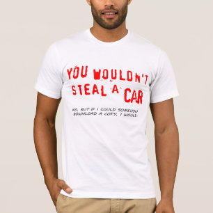Je zou geen auto stelen t-shirt