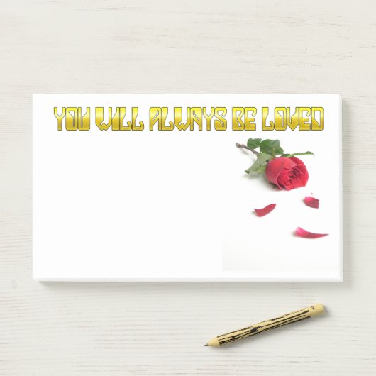 Je zult altijd van je houden post-it® notes (Op bureau)