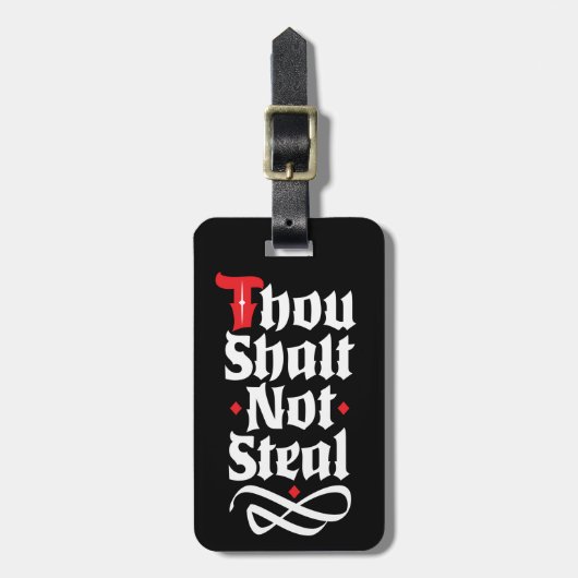 Je zult geen grappige bagagebeveiliging stelen bagagelabel (Voorkant verticaal)