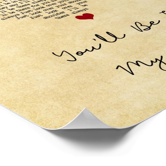 Je zult in mijn hart hartzong lyrisch zijn poster (Hoek)