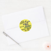 Je zult me niet leren lezen ronde sticker (Envelop)