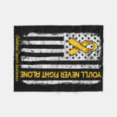 Je zult nooit alleen vechten vlag kinderkanker weg fleece deken (Voorkant (Horizontaal))